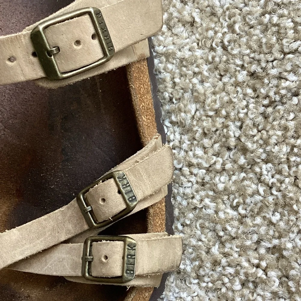 Birkenstock Women's Tan Triple-Strap Sandals